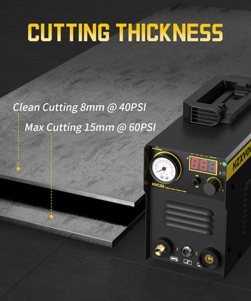 HVC50 Plasma Cutter, HF Air Plasma Cutter Machine 110V/220V Dual Voltage Screen Display IGBT Inverter Plasma Cutting Equipment
